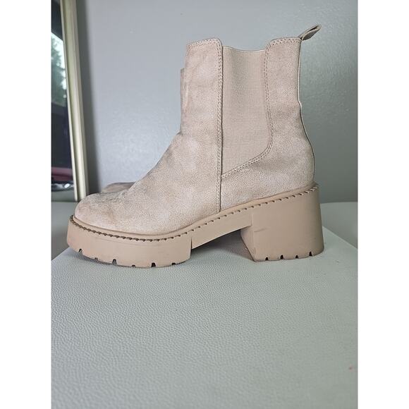 Platform Vanilla Latte Baddie Boots 10 Womens Winter Fall Cozy Casual Chic - Picture 1 of 8